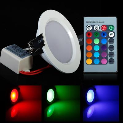 China Round Shape High Power Epistar 5W RGB LED Panel Light With Remote Control for sale