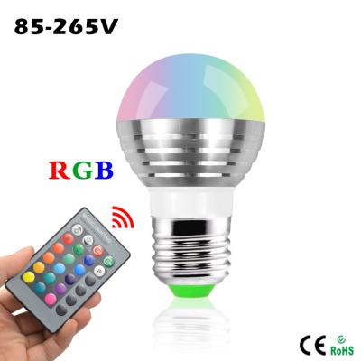 China AC 85V - 265V 5W 16 Colorful Changeable RGB LED Spotlight Bulb with IR Remote Controller for sale