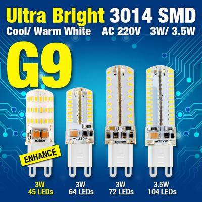 China 3014 SMD AC 220V 3W 3.5W Chandelier Led Bulb Lighting G9 Efficient LED Corn Bulb Light for sale