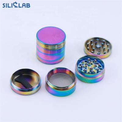 China Zinc Alloy Smoking Accessories Logos Printing Colorful Grinder Tobacco Rolling Grinders 40mm Grinder Paper Herb for sale