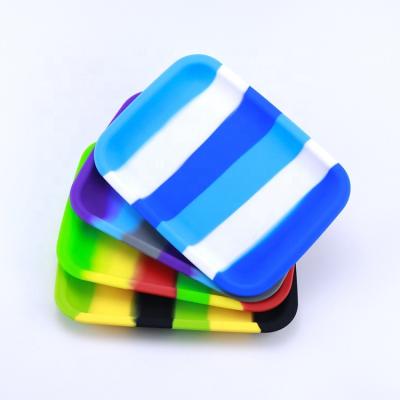 China Modern Customized Non Stick Silicone Trays Tobacco Smoke Rolling Wax Concentrate Tray Smoking Accessories for sale