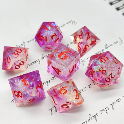 China Polyhedral Dice Set Logo 7pcs 16mm Bulk Custom Wholesale Custom dnd resin dice set dice dice sets d6 d20 RPG casino dungeons and dragons dice sets for sale