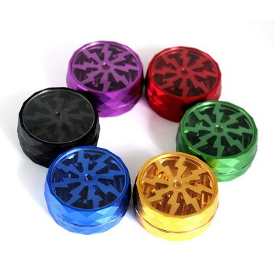 China Wholesale Smoking Accessories Portable Aluminum 63mm Grinder Set Smell Grinder Custom Wholesale Favorite Double Logo Manual Smell Grinder for sale