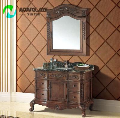 China New Design Antique Wood Classic Furniture Waterproof Bathroom Cabinet for sale