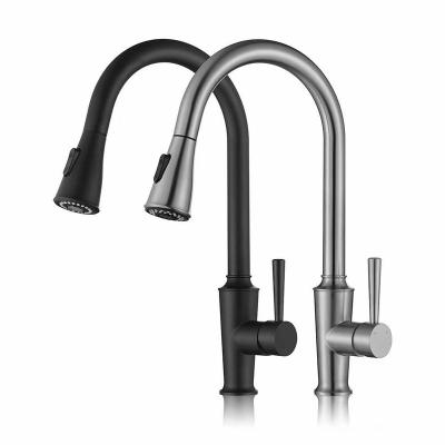 China New Design Black Color Kitchen Basin Sink Water Mixer Tap Metered Taps for sale