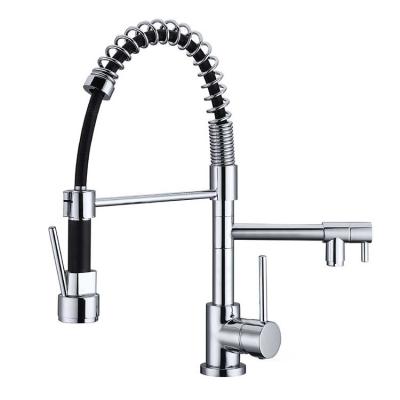 China Contemporary Luxurious Brass Kitchen Faucet For Sink With Single Lever for sale