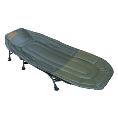 China Furniture Bed Chair Collapsible Fishing Padded Folding Padded Steel Frame With Adjustable Leg For Outdoor And Fishing for sale