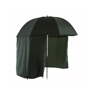 China 190T Nylon With Coating Outer Nylon Waterproof Fabric Fishing Umbrellas With A Detachable Curtain Covering for sale