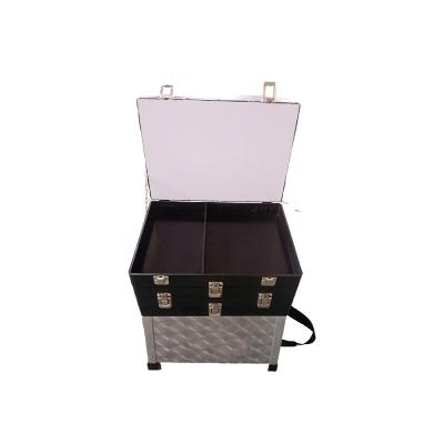 China Fishing Tackle Aluminum Stool Aluminum Seat Fishing Box With A Base Situation for sale