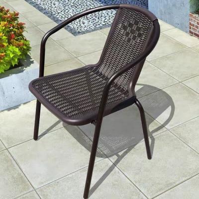 China Wholesale Modern Stackable Outdoor Furniture Rattan Patio Hotel Chairs Wicker Balcony Chairs for sale