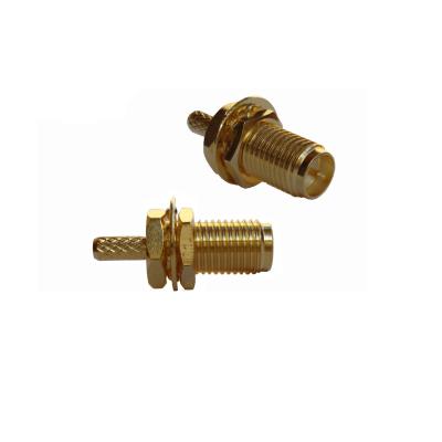 China 2021 Hot-selling gold (from Shanxi factory) planting rf connector sma- crimp RP female connector Sma- female connector for sale