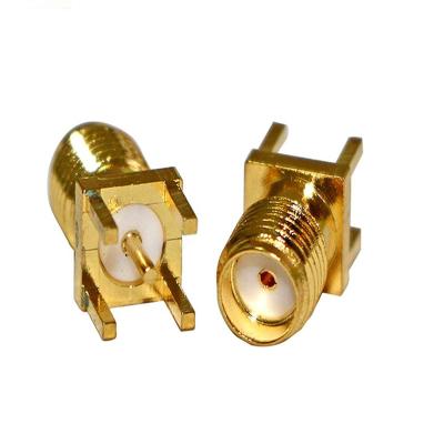 China Gold Planting Hot-selling RF Seat 2021 Connector SMA- Jack Female Vertical PCB Mount Antenna for sale