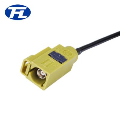 China Brass D Type Fakra Connector For Car Fm Antenna And PCB for sale