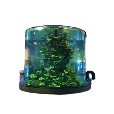 China Single Viable Acrylic Aquarium Cylinder Style Aquarium Acrylic Plexiglass Sheet for sale