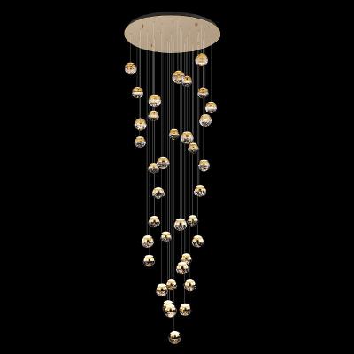 China Wholesale Modern Luxury Hanging Decorative Fixtures Crystal Bubble LED Pendant Lamp Chandelier Long for sale