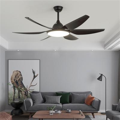 China 52 Inch Modern Classic Wood Ceiling Fan Light with LED Remote Control Lamp for Living Room Dining Home for sale