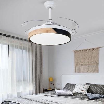 China Amazon Hot Sale Modern Ceiling Fan Light Invisible Lamp Simple Remote Control LED Cartoon For Home for sale