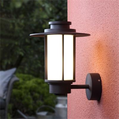 China Classic Polycarbonate LED Outdoor Wall Lamps Lighting IP65 Waterproof Sconces for Porch Villa Home Decoration for sale