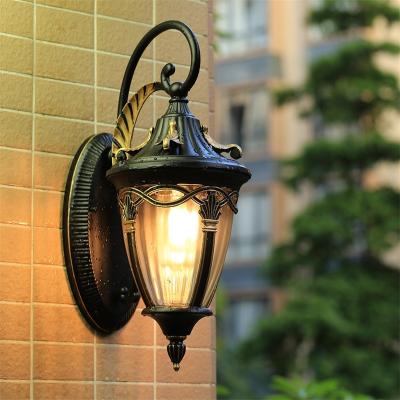 China Outdoor Classic Polycarbonate Wall Lamp Retro LED Light Sconces Waterproof For Garden Yard Decoration for sale