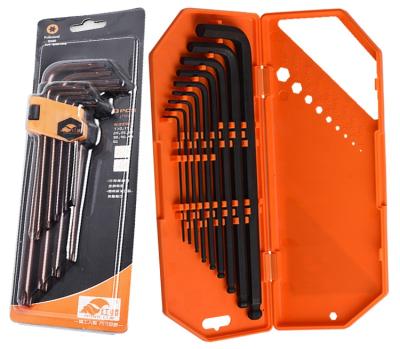 China Easy to insert when use China manufacturer s2 9pcs allen bronze plastic hex key wrench for sale