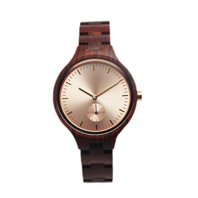 China Power Reserve Handmade Wood Watches Waterproof Relojes Custom Made High Quality Quartz Movement Wooden Wrist Watch for sale