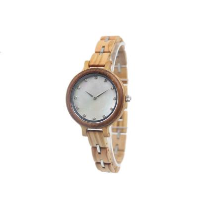 China China Manufacturer Simple Factory BROOM Wooden Dial Quartz Watch Water Resistant For Women for sale