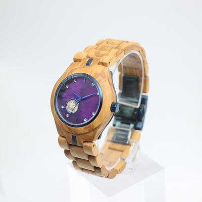 China Power Reserve Minimalist Engraving Handmade Personalized Wooden Automatic Watch Minimalist for Men and Women for sale