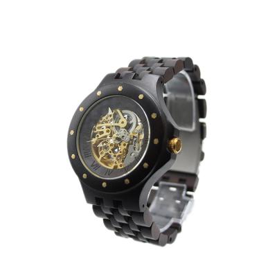 China New High Quality Best Price Men's Chronograph Mens Luxury Skeleton Automatic Wood Watch Mechanical Wooden Watches for sale