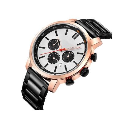 China Wholesale High Quality Multifunctional Fashion Stainless Steel Band Chronograph Watches Water Resistant for sale