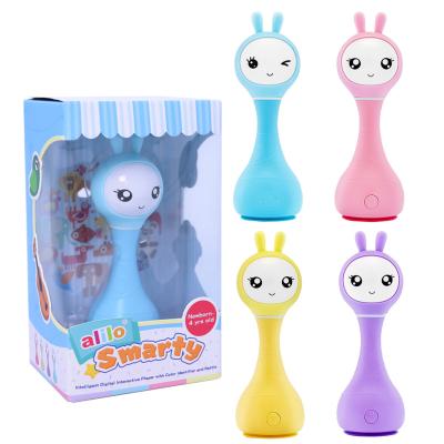 China New 2021 New Alilo R1 Funny Electronic Rattle Gift Infant Baby Toys For Children 6 Months With English Music for sale