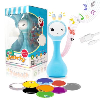 China Alilo 2022 rattle montessori toys new funny smart electric baby kids gift musical baby toddler plays hobbies for sale