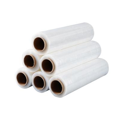 China Top Grade Moisture Proof Pre Stretch Up To 300% LLDPE PE Jumbo Stretch Film Roll for sale