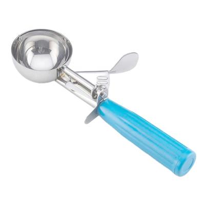 China Viable Mechanical Stainless Steel Cookie Scoop Stainless Steel Ice Cream Scoop With Trigger for sale