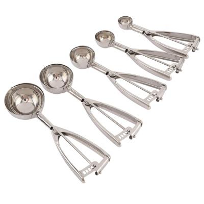 China Viable Wholesales Small Medium Large - Ice Cream Scoop Sets, 18/8 Stainless Steel Dough Scoops Cupcake Scoops Melon Baller for sale