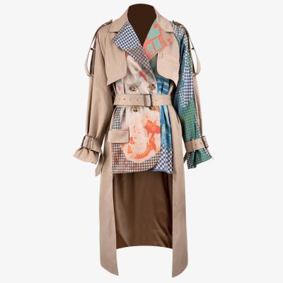 China Anti-wrinkle Print Anorak Khaki Women's Coat Jacket for sale