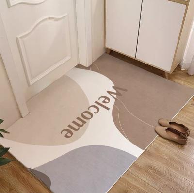 China Washable Door Mat With 3D PVC Modern Waterproof Floor Mat For Home Anti-slip Design for sale