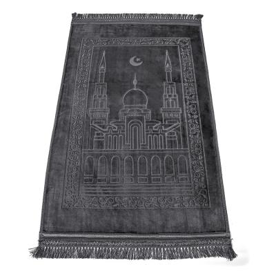 China Custom Factory Washable All Match Design Islamic Carpet Prayer Blanket For Muslim Design for sale