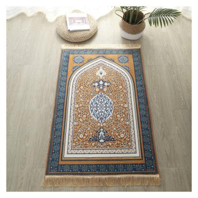 China Washable Custom Designer Blanket Classic Islamic Turkey Prayer Blanket Floor Carpet With Muslim Pattern Design for sale