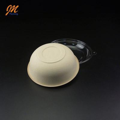 China Disposable Biodegradable Round Wheat Straw Food Cold Food Taker Container for sale