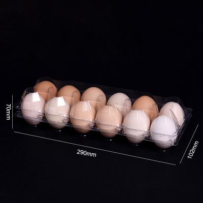 China Environmental Protection Clear Storage Container Plastic Packaging Chicken Egg Trays With 12 Holes for sale