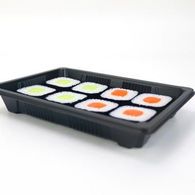 China Custom Plastic Japanese Takeway Disposable Picnic Sushi Sushi Box Eco-Friendly With Clear Lid for sale