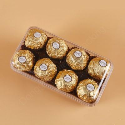 China Recyclable Clear Plastic Chocolate Packaging Box , PS Chocolate Box With Clear Lid for sale