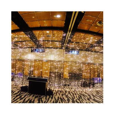 China OTHER Window Glitter Star Fiber Optic Cascading Outdoor Curtain Lights 1m x 7m 700 LEDs for sale