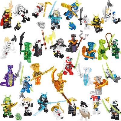 China Action Numbers Toy 24pcs/lot Ninja Lloyd Building Blocks Figures Building Blocks Ninja Sword Ghost Mini Weapon Evil Soldiers Army for sale