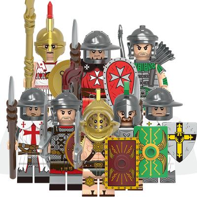 China Spartan Woman Warrior Roman Centurion Medieval Soldier Hero Knights Toy X0320 Building Blocks Sparta Figures Kids Teutonic Toys for sale