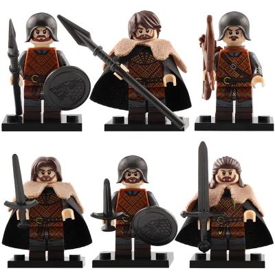 China The Building Toy Game of Thron Action Number Eddard Spear Sword Infantry Rigid Building Block Bricks Toys For Children XP042-047 for sale