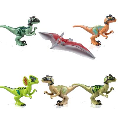 China Toy Jurassic World Dinosaurs Dilophosaurus Velociraptor Pteranodon Action Numbers Building Block Toys For Children Toys X0243 for sale