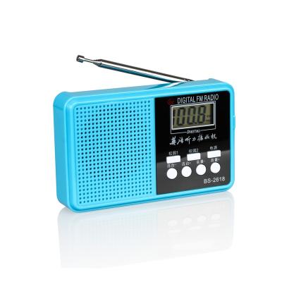 China PORTABLE White Blue Built-in Speaker Customized Portable Mini Fm Radio for sale