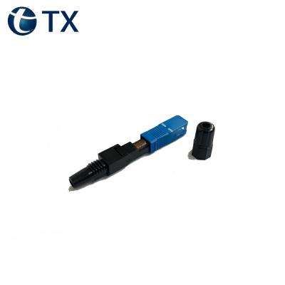 China 3.1*2.00mm Fast Blue SC UPC Color Butterfly Cable FTTH Fiber Optic Connector Single Mode 55mm for sale