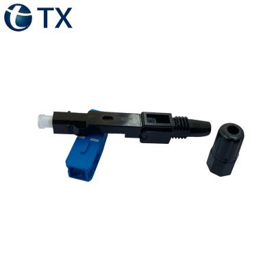 China 3.1*2.00mm Fast Blue SC UPC Color Butterfly Cable FTTH Fiber Optic Connector Single Mode 60mm for sale